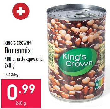 Promoties Bonenmix - King's Crown - Geldig van 12/08/2022 tot 19/08/2022 bij Aldi