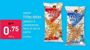 Promoties Frites sticks - Pirato - Geldig van 08/08/2022 tot 19/08/2022 bij Aldi