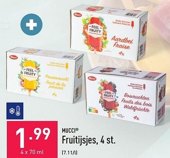 Promoties Fruitijsjes - Mucci - Geldig van 08/08/2022 tot 19/08/2022 bij Aldi