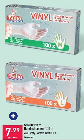 Promoties Handschoenen - Twido - Geldig van 13/08/2022 tot 19/08/2022 bij Aldi