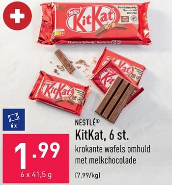 Promotions Kitkat - Nestlé - Valide de 12/08/2022 à 19/08/2022 chez Aldi
