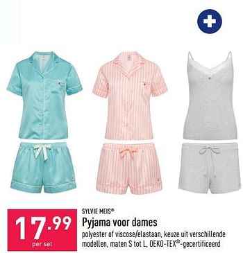 Promoties Pyjama voor dames - Sylvie Meis - Geldig van 13/08/2022 tot 19/08/2022 bij Aldi
