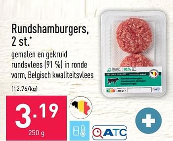 Promoties Rundshamburgers - Huismerk - Aldi - Geldig van 08/08/2022 tot 19/08/2022 bij Aldi