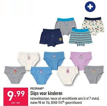 Promoties Slips voor kinderen - POCOPIANO - Geldig van 13/08/2022 tot 19/08/2022 bij Aldi
