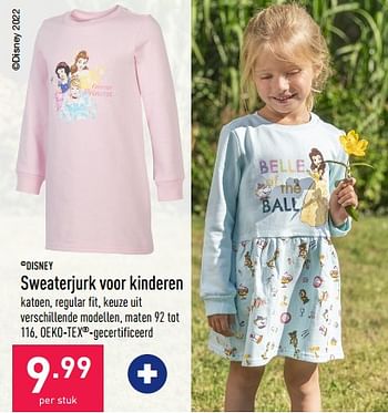 Promoties Sweaterjurk voor kinderen - Disney - Geldig van 13/08/2022 tot 19/08/2022 bij Aldi