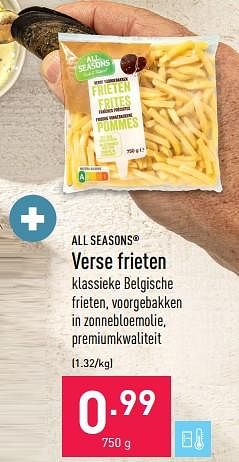 Promoties Verse frieten - All Seasons - Geldig van 08/08/2022 tot 19/08/2022 bij Aldi
