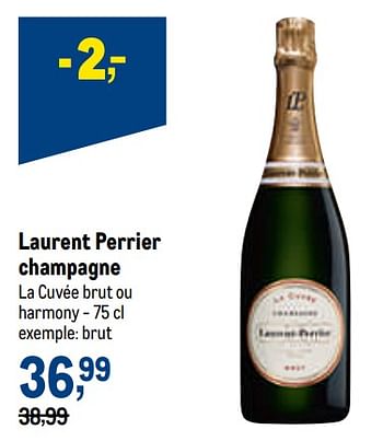 Promotions Laurent perrier champagne la cuvée brut - Champagne - Valide de 10/08/2022 à 23/08/2022 chez Makro