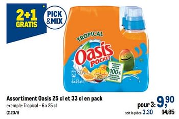 Promotions Oasis tropical - Oasis - Valide de 10/08/2022 à 23/08/2022 chez Makro