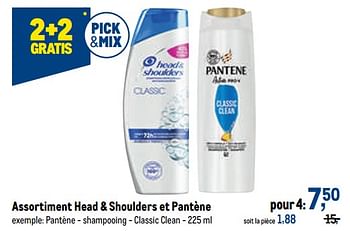 Promoties Pantène - shampooing - classic clean - Pantene - Geldig van 10/08/2022 tot 23/08/2022 bij Makro