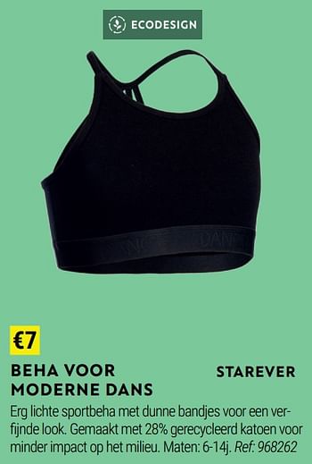 Promoties Beha voor moderne dans - Starever - Geldig van 17/08/2022 tot 11/09/2022 bij Decathlon