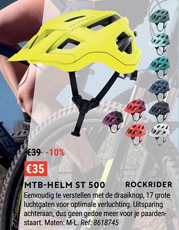 Promoties Mtb-helm st 500 - Rockrider - Geldig van 17/08/2022 tot 11/09/2022 bij Decathlon