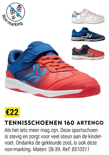 Promoties Tennisschoenen 160 - Artengo - Geldig van 17/08/2022 tot 11/09/2022 bij Decathlon