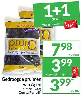 Promotions Gedroogde pruimen van agen ontpit - Produit maison - Intermarche - Valide de 09/08/2022 à 15/08/2022 chez Intermarche