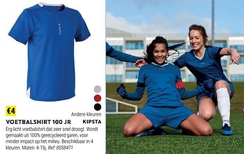 Promoties Voetbalshirt 100 jr - Kipsta - Geldig van 17/08/2022 tot 11/09/2022 bij Decathlon