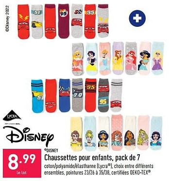 Promotions Chaussettes pour enfants - Disney - Valide de 13/08/2022 à 19/08/2022 chez Aldi