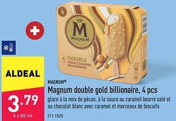 Promoties Magnum double gold billionaire - Ola - Geldig van 12/08/2022 tot 19/08/2022 bij Aldi
