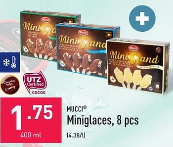 Promotions Miniglaces - Mucci - Valide de 08/08/2022 à 19/08/2022 chez Aldi