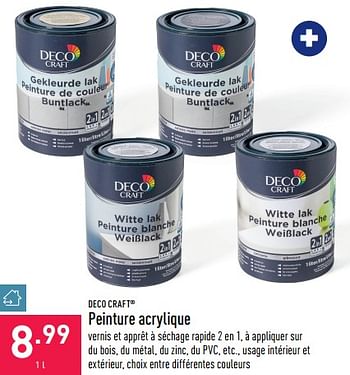 Promoties Peinture acrylique - Deco Craft - Geldig van 13/08/2022 tot 19/08/2022 bij Aldi