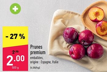 Promoties Prunes premium - Huismerk - Aldi - Geldig van 08/08/2022 tot 13/08/2022 bij Aldi