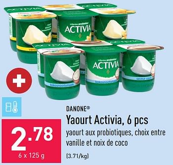 Promotions Yaourt activia - Danone - Valide de 12/08/2022 à 19/08/2022 chez Aldi