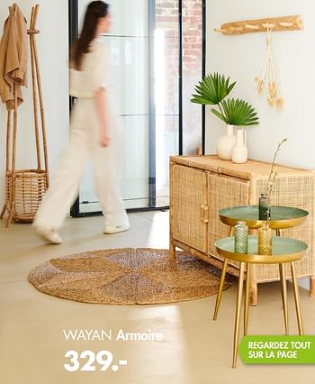 Promotions Wayan armoire - Produit maison - Casa - Valide de 01/08/2022 à 11/09/2022 chez Casa