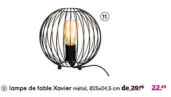 Promotions Lampe de table xavier - Produit maison - Leen Bakker - Valide de 01/08/2022 à 28/08/2022 chez Leen Bakker