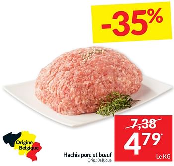 Promotions Hachis porc et boeuf - Produit maison - Intermarche - Valide de 09/08/2022 à 15/08/2022 chez Intermarche