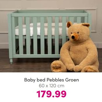 Promotions Baby bed pebbles groen - Produit Maison - Baby & Tiener Megastore - Valide de 07/08/2022 à 13/08/2022 chez Baby & Tiener Megastore