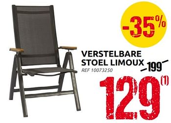 Promoties Verstelbare stoel limoux - Central Park - Geldig van 10/08/2022 tot 22/08/2022 bij Brico