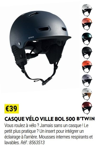 Casque vélo best sale ville bol 500