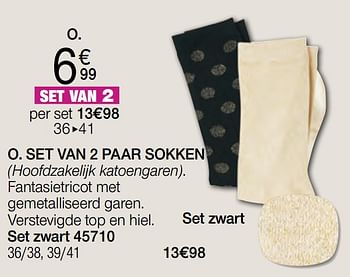 Promoties Set van 2 paar sokken - Huismerk - Damart - Geldig van 01/08/2022 tot 15/12/2022 bij Damart