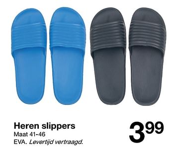 Promoties Heren slippers - Huismerk - Zeeman  - Geldig van 06/08/2022 tot 12/08/2022 bij Zeeman