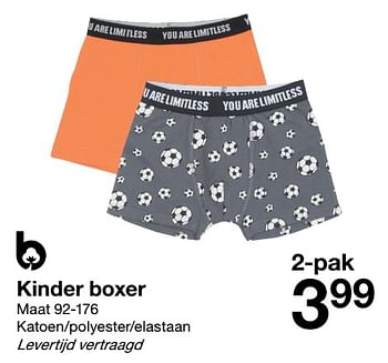 Promoties Kinder boxer - Huismerk - Zeeman  - Geldig van 06/08/2022 tot 12/08/2022 bij Zeeman