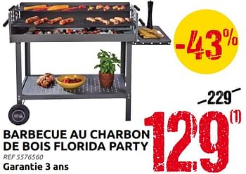 Promotions Barbecue au charbon de bois florida party - BBQ & Friends  - Valide de 10/08/2022 à 22/08/2022 chez Brico