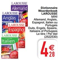 Dictionnaire woordenboek larousse mini-Larousse