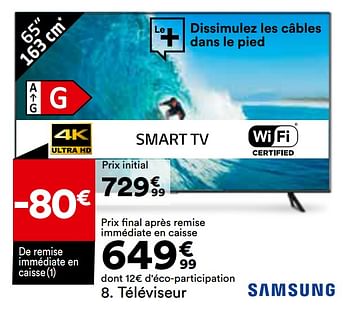 Promotions Téléviseur samsung ue65tu7025kxxc - Samsung - Valide de 02/08/2022 à 29/08/2022 chez But