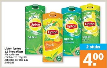 Promoties Lipton ice tea - Lipton - Geldig van 08/08/2022 tot 14/08/2022 bij Albert Heijn