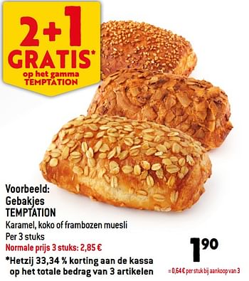 Promoties Gebakjes temptation - Huismerk - Smatch - Geldig van 10/08/2022 tot 16/08/2022 bij Smatch