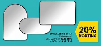 Promoties Spiegelserie basix - Huismerk - Xenos - Geldig van 08/08/2022 tot 21/08/2022 bij Xenos