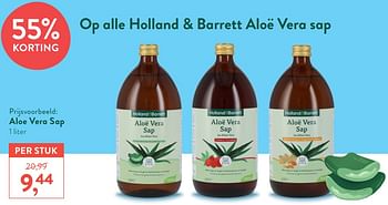 Promoties Aloe vera sap - Huismerk - Holland & Barrett - Geldig van 08/08/2022 tot 04/09/2022 bij Holland & Barret