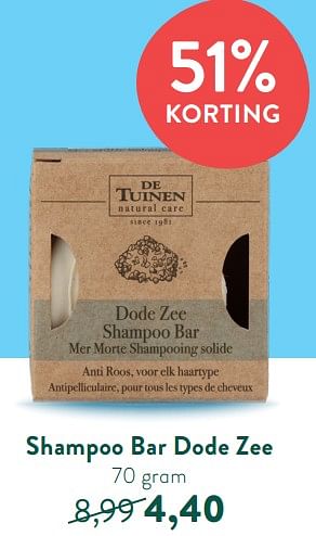 Promotions Shampoo bar dode zee - De Tuinen - Valide de 08/08/2022 à 04/09/2022 chez Holland & Barret