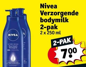Promoties Nivea verzorgende bodymilk - Nivea - Geldig van 09/08/2022 tot 21/08/2022 bij Kruidvat