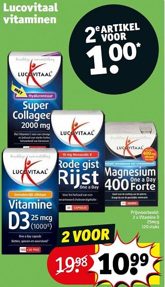 Promoties Vitamine d 25mcg - Lucovitaal - Geldig van 09/08/2022 tot 21/08/2022 bij Kruidvat