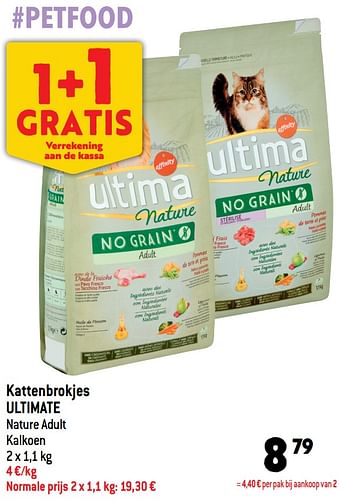 Promotions Kattenbrokjes ultimate - Ultima - Valide de 10/08/2022 à 16/08/2022 chez Match