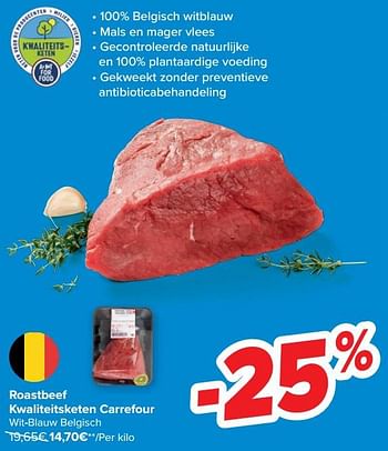 Promoties Roastbeef kwaliteitsketen carrefour - Huismerk - Carrefour  - Geldig van 10/08/2022 tot 16/08/2022 bij Carrefour