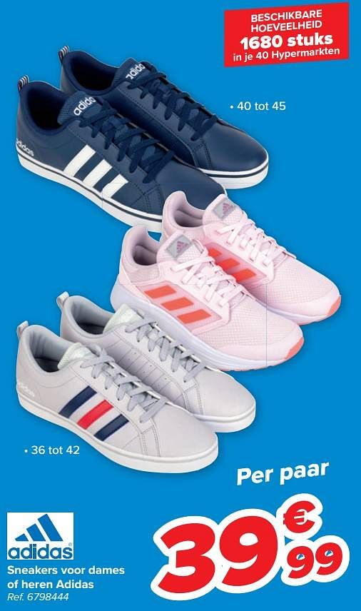 Adidas Sneakers voor dames of heren adidas Promotie bij Carrefour