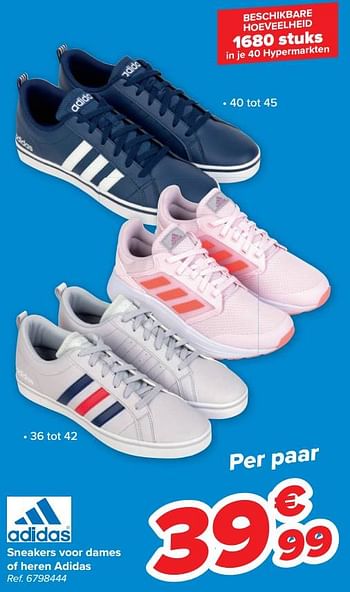 Promoties Sneakers voor dames of heren adidas - Adidas - Geldig van 10/08/2022 tot 16/08/2022 bij Carrefour