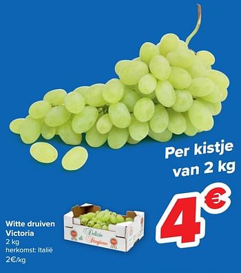 Promotions Witte druiven victoria - Produit maison - Carrefour  - Valide de 10/08/2022 à 16/08/2022 chez Carrefour