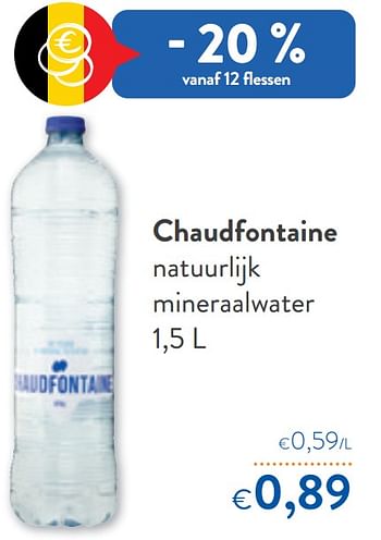 Promoties Chaudfontaine natuurlijk mineraalwater - Chaudfontaine - Geldig van 10/08/2022 tot 23/08/2022 bij OKay