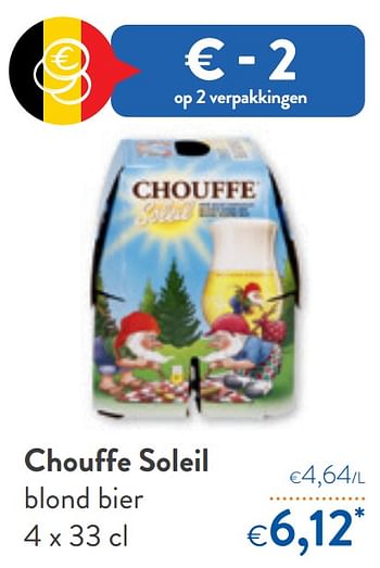 Promoties Chouffe soleil blond bier - Brasserie d'Achouffe - Geldig van 10/08/2022 tot 23/08/2022 bij OKay
